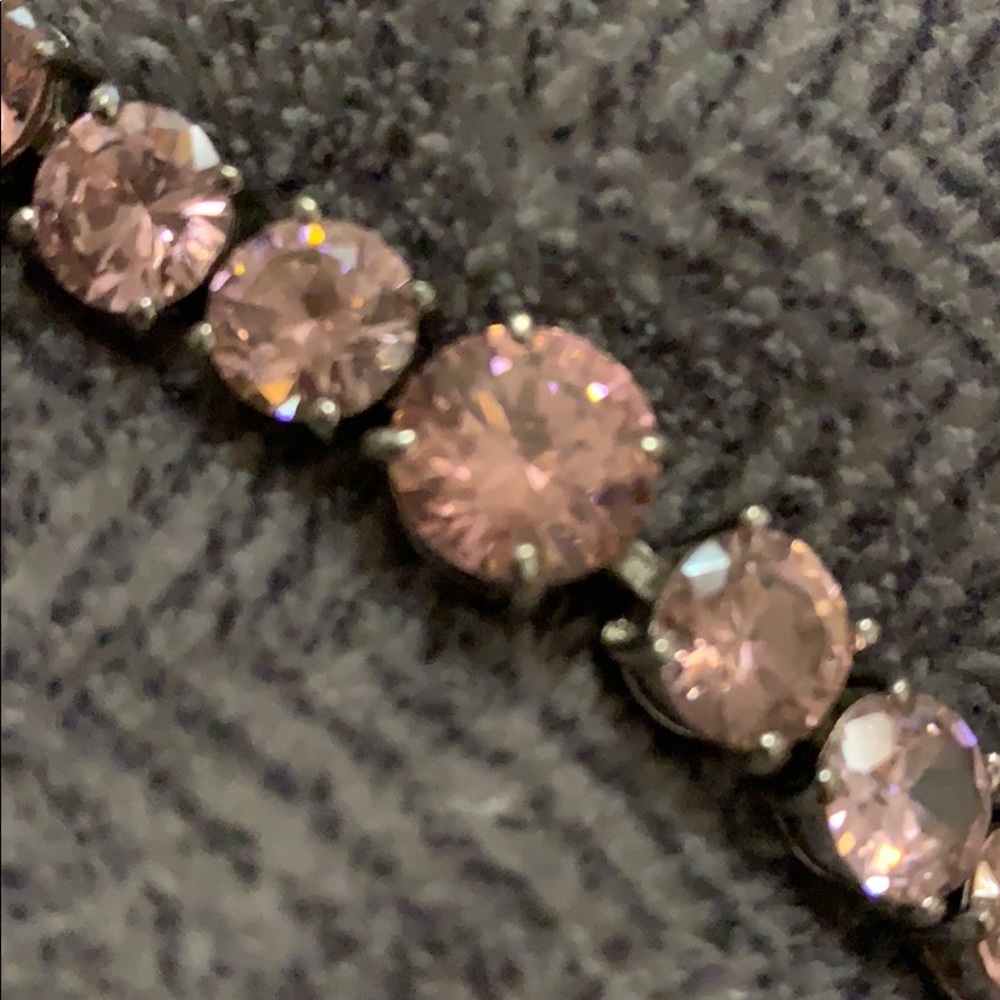 Pink 21 diamond tennis bracelet